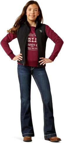 ARIAT Girl's Black & Southwest Softshell Vest in Saudi Arabia