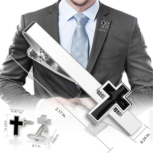 Tie Clips for Men, Tie Clip, Tie Bar, Tie Bars for Men, Silver Tie Tack Pins Unique, Mens Lapel Pins for Suits Shirts, Neck Tie Clasps for Women Boys Dad Father, Jewelry Accessories Gifts for Holiday in Saudi Arabia