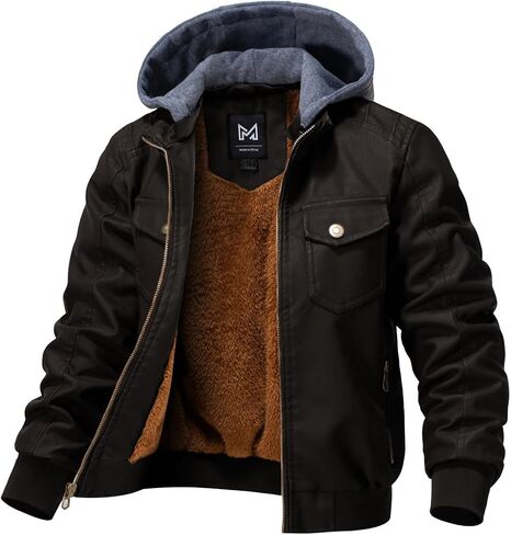 Ggleaf Boy's Faux Leather Jacket Windproof Winter Winter Coard Kids Bomber Outerwear Ofterproof Pu Motorcycle Screetcy in Kuwait