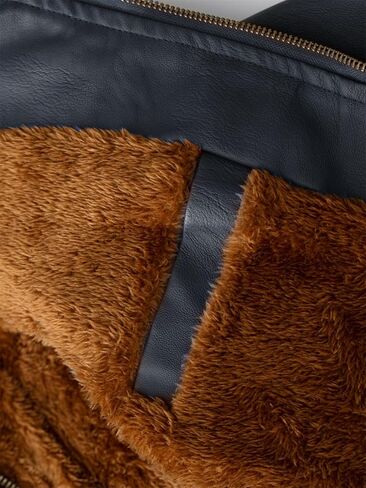 GGleaf Boy's Faux Leather Jacket Windproof Warm Winter Coat Kids Bomber Outerwear Waterproof PU Motorcycle Jacket in Kuwait