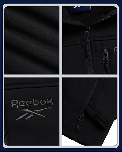 Reebok Boys Softshell Jacket - Polar Fleece Lined Wind & Water Resistant Hooded Winter Coat - Casual Outerwear for Boys in Saudi Arabia