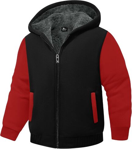 سترة سويسويل مقنعين للأولاد الكامل Zip Ultra Soft Sherpa Fleece Hoodie sweatshirt للأطفال in Saudi Arabia