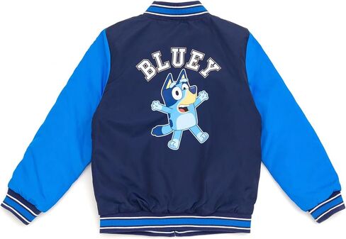 Bluey Varsity Zip Up Bomber Jacket Toddler to Little Kid Sizes (2T - 7-8) in Saudi Arabia