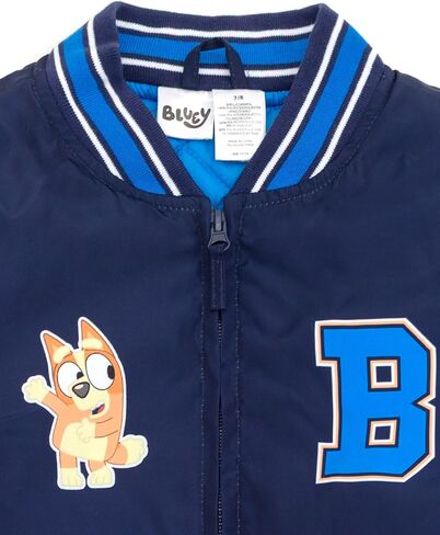 Bluey Varsity Zip Up Bomber Jacket Toddler to Little Kid Sizes (2T - 7-8) in Saudi Arabia