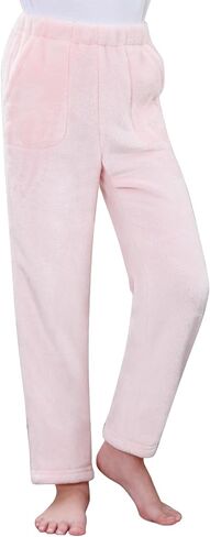 Umeyda Girls & Women Pajamas Pants Soft Fleece Fuzzy Plush Lounge PJ مع جيوب للأطفال ، 6 سنوات-XL in Saudi Arabia