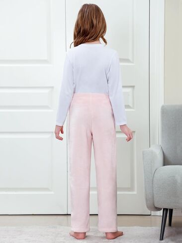 Umeyda Girls & Women Pajamas Pants Soft Fleece Fuzzy Plush Lounge PJ مع جيوب للأطفال ، 6 سنوات-XL in Saudi Arabia