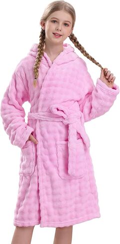 V. & Grin Girls Reted Fael Reted ، Retrobe Bathrobe Quick Superbent assorbent Quick Commer for Bath & Pool - ألوان صلبة ملمس فقاعة in Kuwait