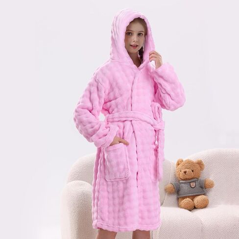 V. & Grin Girls Reted Fael Reted ، Retrobe Bathrobe Quick Superbent assorbent Quick Commer for Bath & Pool - ألوان صلبة ملمس فقاعة in Kuwait