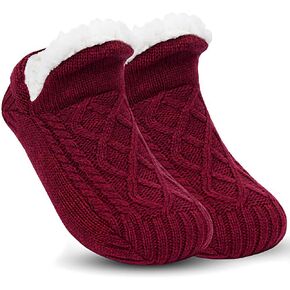 Kids Fuzzy Slipper Socks – Toddler Baby Non Slip Warm Fleece Lined Indoor Socks for Boys Girls in Saudi Arabia