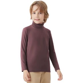 QBK Boys Turtleneck Long Sleeve Thermal Turtle Neck Sweater for Kids 4T-16 Years Soft Warm Under Shirts in Kuwait