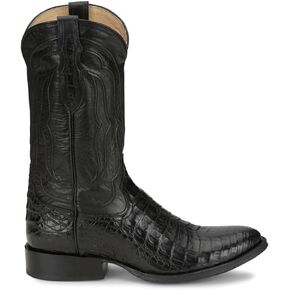 Tony Lama Mens Tremaine Croc Embossed 12 Inch Round Toe Dress Boots Mid Calf - Black - Size 8.5 D in Kuwait