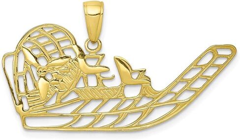 Solid 10k Yellow Gold Air Boat Pendant Charm in Saudi Arabia