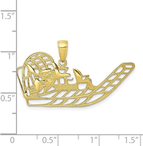 Solid 10k Yellow Gold Air Boat Pendant Charm in Saudi Arabia