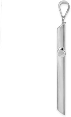 Sonia Jewels 14k White Gold Tube Cross Pendant Charm - 46mm x 24mm in Saudi Arabia