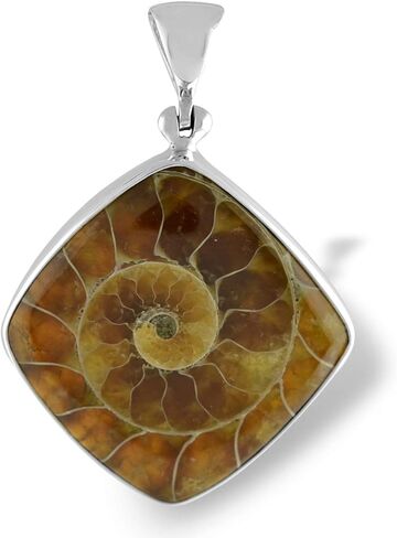 Starborn natural Ammonite Fossil Pendant 925 Sterling Silver in Saudi Arabia