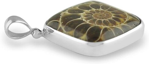 Starborn natural Ammonite Fossil Pendant 925 Sterling Silver in Saudi Arabia