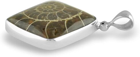Starborn natural Ammonite Fossil Pendant 925 Sterling Silver in Saudi Arabia