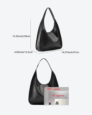 Women's Hobo Purse - Faux Leather Shoulder Bag & Tote Handbag, Spacious Work Bag for Commute & Daily Use in Saudi Arabia