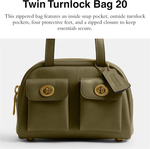 Coach Womens Twin Turnlock Bag 20 in Saudi Arabia