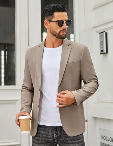 COOFANDY Men's Casual Blazer Slim Fit Two Buttons Sport Coat Lightweight Suit Jacket in Saudi Arabia