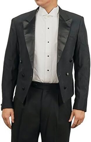 Men's Black Tuxedo Jacket with Tails Tailcoat (56R) in Kuwait