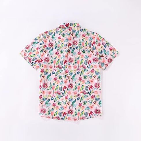 Family Matching Swimsuits Bathing Suits Mommy and Me Swimwear 2 Pieces Floral Print Bikini Set Male Shirts in Saudi Arabia