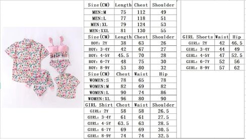 Family Matching Swimsuits Bathing Suits Mommy and Me Swimwear 2 Pieces Floral Print Bikini Set Male Shirts in Saudi Arabia