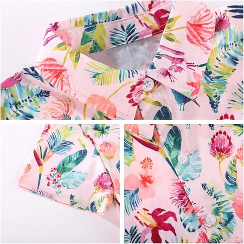 Family Matching Swimsuits Bathing Suits Mommy and Me Swimwear 2 Pieces Floral Print Bikini Set Male Shirts in Saudi Arabia