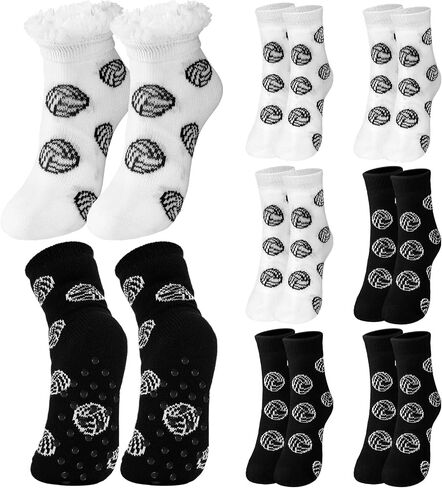 Foaincore 6 PCS Clobleball Socks Scleper Gocks هدايا ناعمة دافئة صوف مبطن جوارب رياضية غامضة للفتيات في سن المراهقة Boys Callbally Team Supplies Supplies Supplies Supplies in Saudi Arabia
