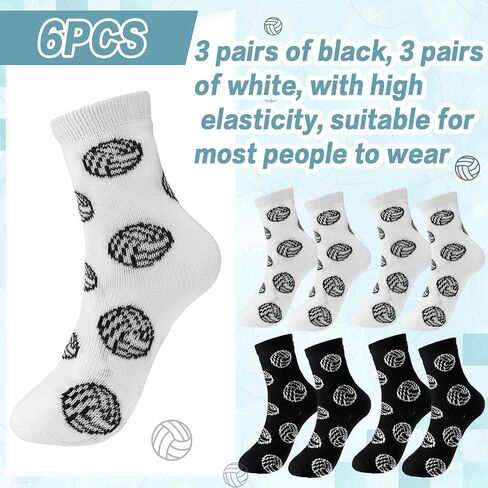 Foaincore 6 PCS Clobleball Socks Scleper Gocks هدايا ناعمة دافئة صوف مبطن جوارب رياضية غامضة للفتيات في سن المراهقة Boys Callbally Team Supplies Supplies Supplies Supplies in Saudi Arabia