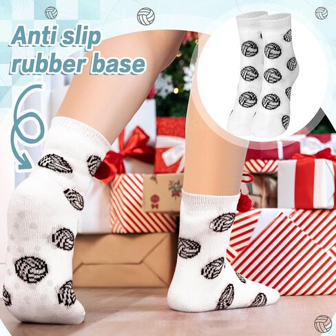 Foaincore 6 PCS Clobleball Socks Scleper Gocks هدايا ناعمة دافئة صوف مبطن جوارب رياضية غامضة للفتيات في سن المراهقة Boys Callbally Team Supplies Supplies Supplies Supplies in Saudi Arabia