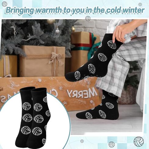 Foaincore 6 PCS Clobleball Socks Scleper Gocks هدايا ناعمة دافئة صوف مبطن جوارب رياضية غامضة للفتيات في سن المراهقة Boys Callbally Team Supplies Supplies Supplies Supplies in Saudi Arabia