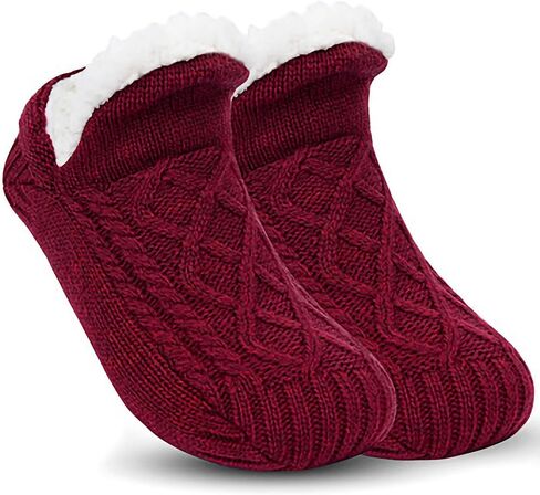 Kids Fuzzy Slipper Socks – Toddler Baby Non Slip Warm Fleece Lined Indoor Socks for Boys Girls in Saudi Arabia