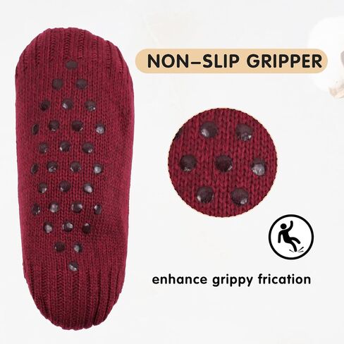 Kids Fuzzy Slipper Socks – Toddler Baby Non Slip Warm Fleece Lined Indoor Socks for Boys Girls in Saudi Arabia