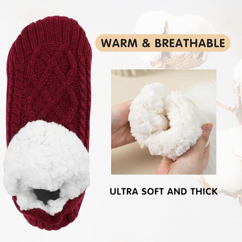 Kids Fuzzy Slipper Socks – Toddler Baby Non Slip Warm Fleece Lined Indoor Socks for Boys Girls in Saudi Arabia