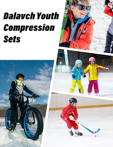 2 مجموعة من الأولاد الشباب طبقة القاعدة الحرارية الطويلة جونز ضغط طماق وقمصان الصوف ملابس داخلية مبطنة للأطفال الفتيات in Kuwait