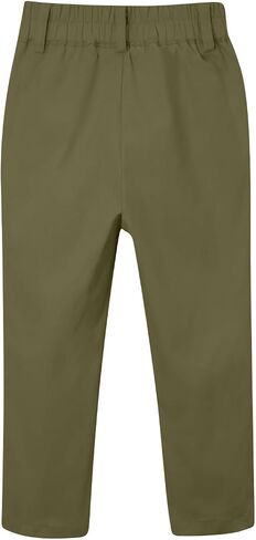Kids Boy School Uniform Pants Stretch Cotton Chino Straight Leg Elastic Waist Slim Fit Trouser with Pocket 5-14 Years in Saudi Arabia