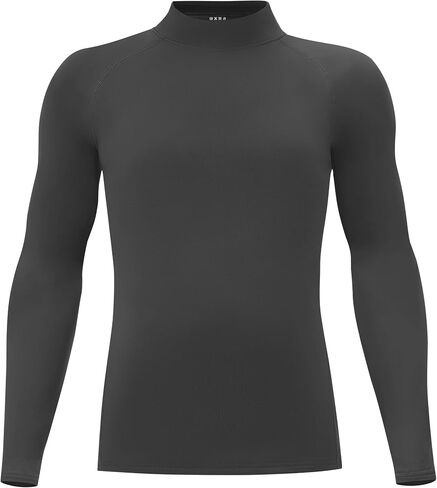 Youth Boys Thermal Compression Shirt Long Sleeve Fleece Undershirt Athletic Base Layer for Soccer Football Baseball in Kuwait