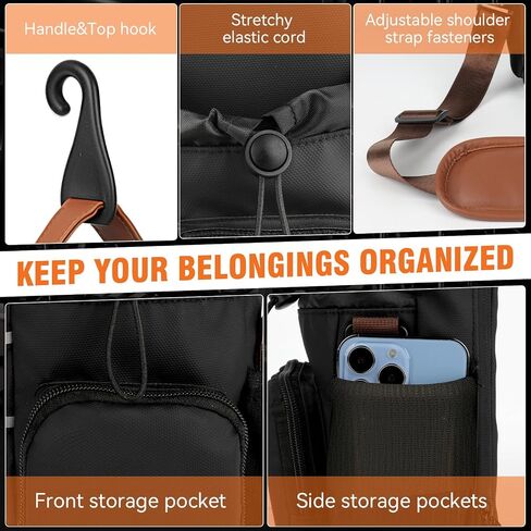Magnetic Gym Bag with Phone Pockets & Shoulder Strap, 4 Built-in Magnets Small Gym Bag, Gym Water Bottle Holder Accessories Organizer for Men Women in Saudi Arabia