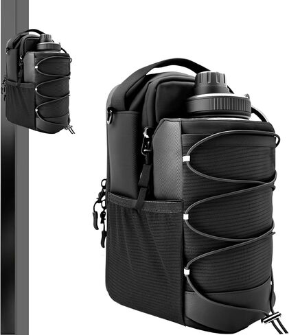 Magnetic Gym Bag for Men and Women with 64OZ Large Capacity Water Bottle Holder | Sling Strap Carrier with 4 Strong Magnets | Crossbody Workout pouch with Phone Pocket for Travel Sport Accessories in Kuwait