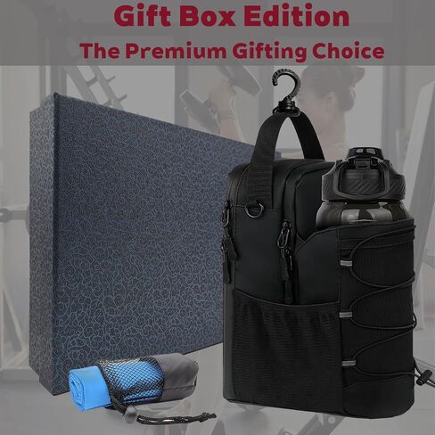Magnetic Gym Bag for Men and Women with 64OZ Large Capacity Water Bottle Holder | Sling Strap Carrier with 4 Strong Magnets | Crossbody Workout pouch with Phone Pocket for Travel Sport Accessories in Kuwait