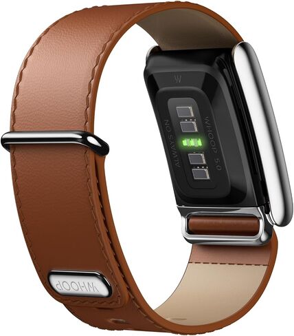 Whoop Leatherluxe Band - متوافق مع 5.0 ، واحد ، وذروة - ملحق جلدي إيطالي حقيقي - غير متوافق مع Gen 4 in Kuwait