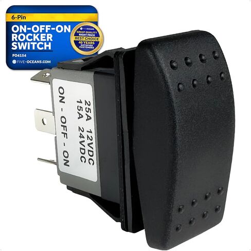 Five Oceans FO1528 Momentary On-Off-On Rocker Switch 3 Pins in Saudi Arabia