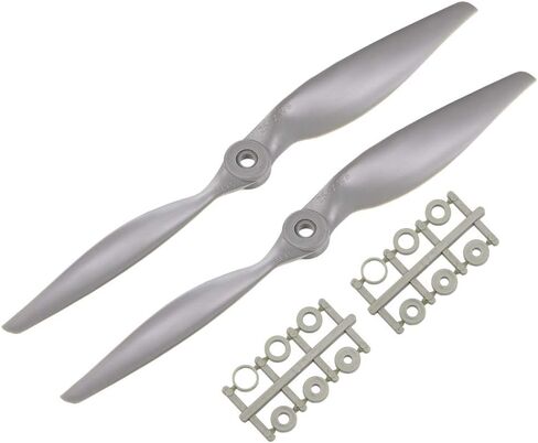 uxcell RC Propellers CW 8x4 Inch 2-Vane for Airplane Nylon Gray 2Pcs with Adapter Rings in Saudi Arabia