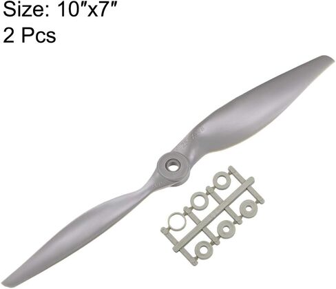 uxcell RC Propellers CW 8x4 Inch 2-Vane for Airplane Nylon Gray 2Pcs with Adapter Rings in Saudi Arabia