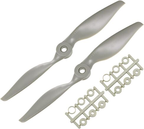 uxcell RC Propellers CW 8x4 Inch 2-Vane for Airplane Nylon Gray 2Pcs with Adapter Rings in Saudi Arabia