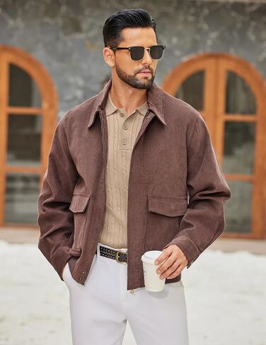 سترة البولو للرجال Coofandy غير رسمية طويلة الأكمام متماسكة الزر أسفل سترات جولف جولف جولف. in Saudi Arabia