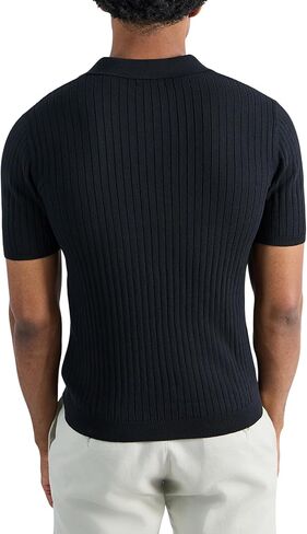 Haggar Men's Premium Ribbed Knit Short Sleeve Sweater Polo Shirt – Regular and Big & Tall Sizes in Saudi Arabia
