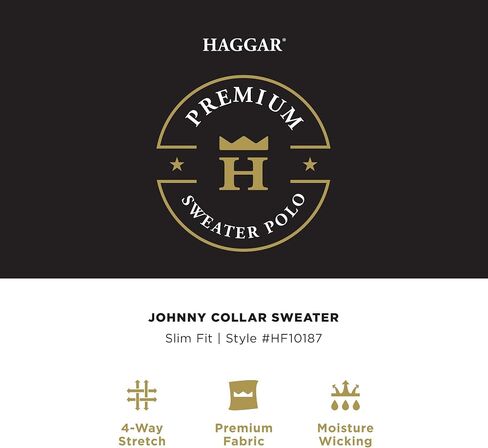 Haggar Men's Premium Ribbed Knit Short Sleeve Sweater Polo Shirt – Regular and Big & Tall Sizes in Saudi Arabia