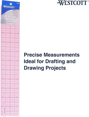 Westcott 67377 8ths Graph Beveled Ruler, 12 Inch (12 Pack) in Kuwait